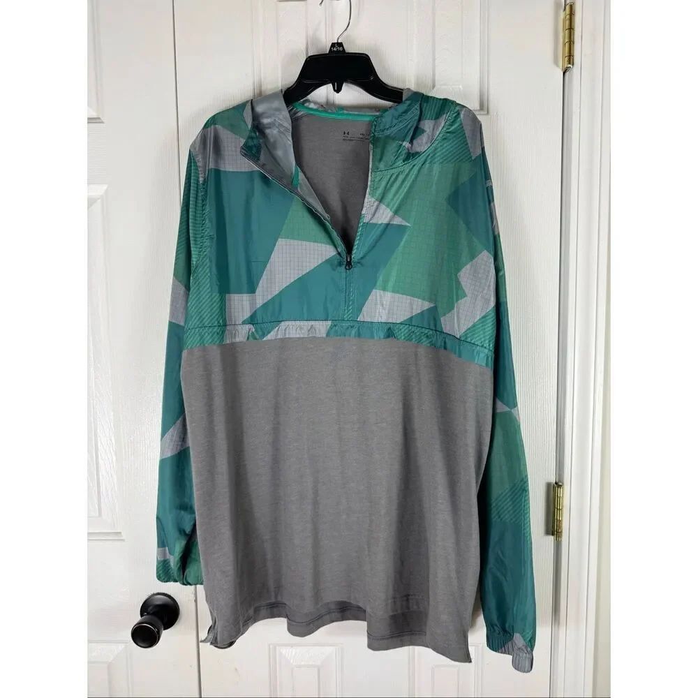 Under Armour Mens Sportstyle Wind Anorak 1/2 Zip Hoodie Jacket 2xl